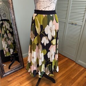 DR2 Green and Cream Floral Maxi Skirt
